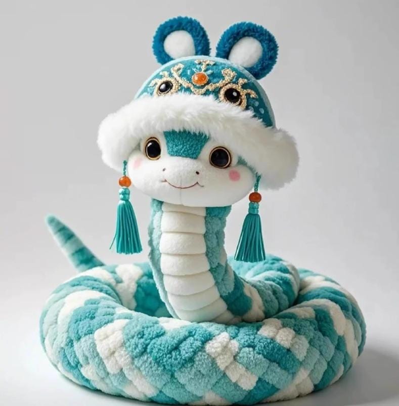 Cuddly Serpentine Joy: Snake Plush Mascot for New Year Delights
